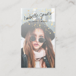 Acteur Model Singer Dancer Roze Foto Visitekaartje