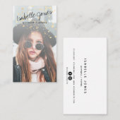 Acteur Model Singer Dancer Roze Foto Visitekaartje (Voorkant / Achterkant)