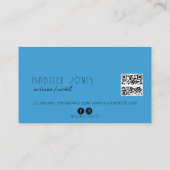 Acteur Model Zanger DJ Foto QR code Social Media Visitekaartje (Achterkant)