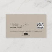 Acteur Model Zanger DJ Foto QR code Social Media Visitekaartje (Achterkant)