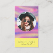 Acteur Model Zanger DJ Foto QR code Social Media Visitekaartje (Voorkant)