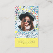 Acteur Model Zanger DJ Foto QR code Social Media Visitekaartje (Voorkant)