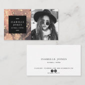 Acteur Model Zanger Marmeren Foto Visitekaartje (Voorkant / Achterkant)