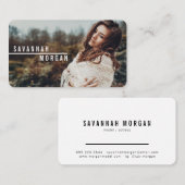 Acteur modellen danser foto moderne witte typograf visitekaartje (Voorkant / Achterkant)