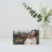 Acteur modellen danser foto moderne zwarte typogra visitekaartje (Staand voorkant)