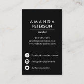 Acteur Modellen Danser Foto Social Media Iconen Do Visitekaartje (Achterkant)