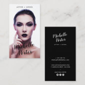 Acteur modellen headshot foto moderne fotografie visitekaartje (Voorkant / Achterkant)