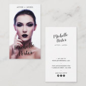 Acteur modellen headshot foto moderne fotografie visitekaartje (Voorkant / Achterkant)