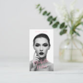 Acteur modellen headshot zwart-wit foto modern visitekaartje (Staand voorkant)