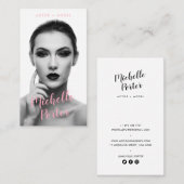 Acteur modellen headshot zwart-wit foto modern visitekaartje (Voorkant / Achterkant)