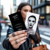 Acteur modellen headshot zwart-wit foto modern visitekaartje