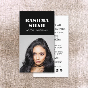 Acteur muzikant entertainment professionele foto visitekaartje