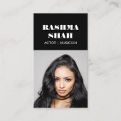 Acteur muzikant entertainment professionele foto visitekaartje (Voorkant)