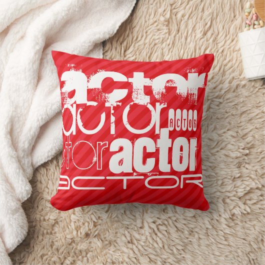 Acteur; Scarlet Red Stripes Kussen (Deken)
