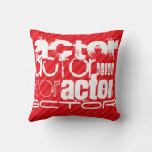 Acteur; Scarlet Red Stripes Kussen (Achterkant)