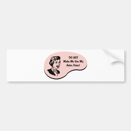 Acteur Stem Bumpersticker (Voorkant)