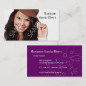 Acteur Subtiele Floral Headshot Visitekaartje (Voorkant / Achterkant)