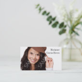 Acteur Subtiele Floral Headshot Visitekaartje (Staand voorkant)