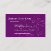 Acteur Subtiele Floral Headshot Visitekaartje (Achterkant)