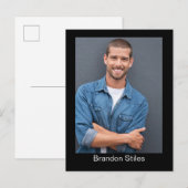 Acteur Talent Headshot Inzending Postkaart (Voorkant / Achterkant)
