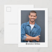Acteur Talent Hoofdopname Inzending Postkaart (Voorkant / Achterkant)