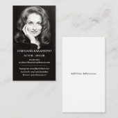 Acteur Zanger Zwart & Wit Verticaal Foto Visitekaartje (Voorkant / Achterkant)