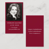 Acteur Zwart & Wit Headshot Verticaal Bourgogne Ro Visitekaartje (Voorkant / Achterkant)