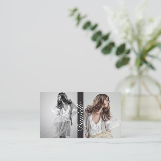 Acteurs en modellen Double Photo Visitekaartje (Staand voorkant)