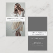 Acteurs en modellen Headshot No. 2 Visitekaartje (Voorkant / Achterkant)