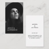 Acteurs modellen headshot foto eenvoudige fotograf visitekaartje (Voorkant / Achterkant)