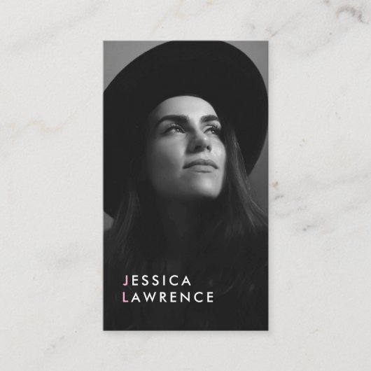 Acteurs modellen headshot foto moderne fotografie visitekaartje (Voorkant)