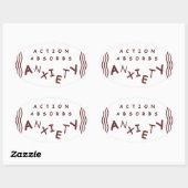 Actie absorbeert angst ovale sticker (Vel)