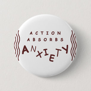 Actie absorbeert angst ronde button 5,7 cm