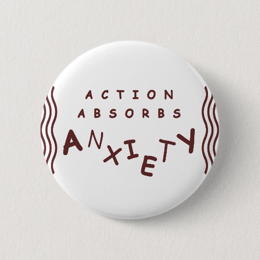 Actie absorbeert angst ronde button 5,7 cm (Voorkant)