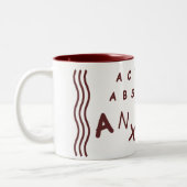 Actie absorbeert angst tweekleurige koffiemok (Links)