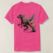 Actie Art Velociraptor TShirt (Design voorkant)