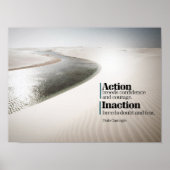 Actie bevordert het vertrouwen en stimuleert poster (Voorkant)