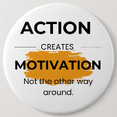 Actie Creëer motivatie Ronde Button 6,0 Cm (Voorkant)