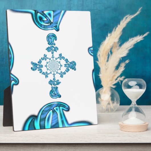 Actie Cyaan Blauwgroen Abstracte Graffiti Art Prin Fotoplaat (Zijkant)