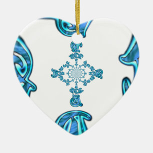 Actie Cyaan Blauwgroen Abstracte Graffiti Art Prin Keramisch Ornament