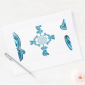 Actie Cyaan Blauwgroen Abstracte Graffiti Art Prin Rechthoekige Sticker (Envelop)