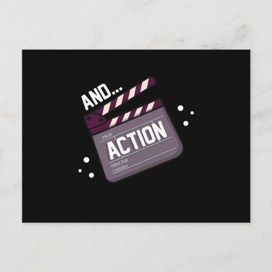 Actie die Clapperboard Actor Actress Movie Gif Act Briefkaart (Voorkant)