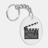 Actie-directeuren Klapbord Sleutelhanger (Voorkant Links)