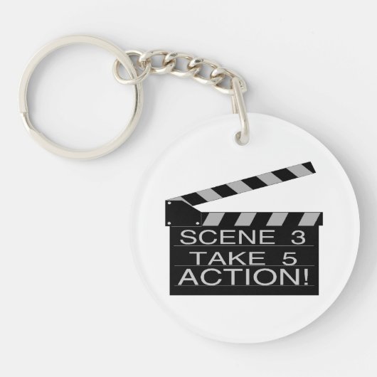 Actie-directeuren Klapbord Sleutelhanger (Voorkant)