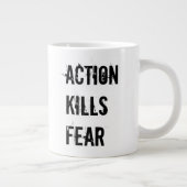 Actie doodt angst Jumbo Coffee Mok (Rechts)