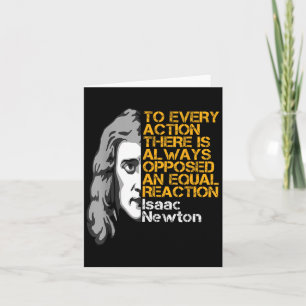Actie en reactie van Isaac Newton Inspirerend Quo Kaart