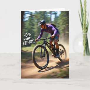 Actie-fiets-verjaardagskaart Kaart