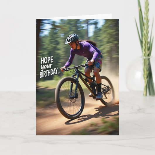 Actie-fiets-verjaardagskaart Kaart (Voorkant)
