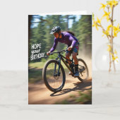 Actie-fiets-verjaardagskaart Kaart (Gele Bloem)