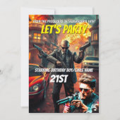 Actie film poster bioscoop avond bewerkbare DIY Kaart (Voorkant)